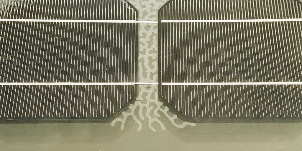 Delamination of EVA solar panel encapsulant