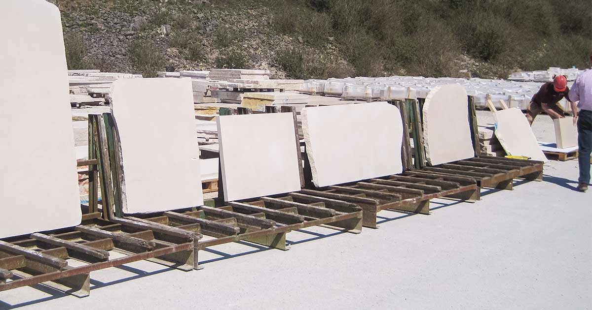 Stored stone for building projects
