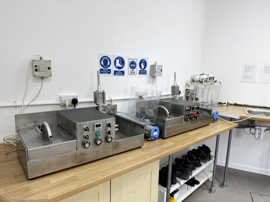 Thin-section prep equipment in our laboratory